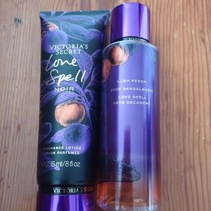 Victoria's Secret "Love Spell" Noir perfume and lotion set
